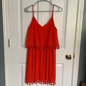 Xhilaration red orange dress